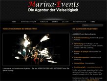Tablet Screenshot of marina-events.ch
